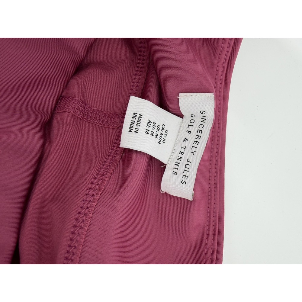 Sincerely Jules Golf Tennis Set Womens Medium Pink Collared Striped Top Skort - Picture 11 of 13